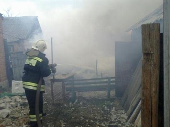 Пожар в Поворинском районе