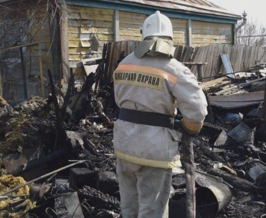 Пожар в Поворинском районе