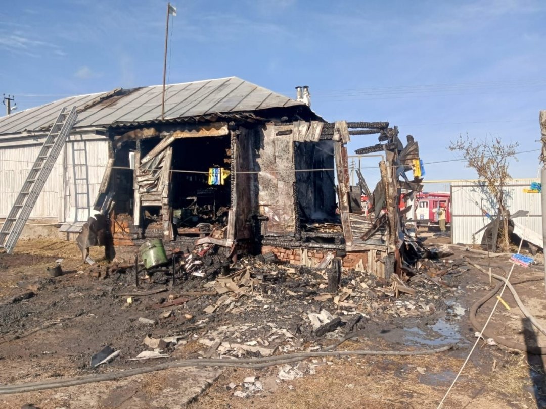 Пожар в Поворинском районе