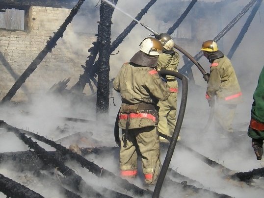 Пожар в Поворинском районе